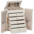 Large capacity and multi-functional 6-layer storage box with mirror
