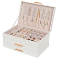 3-layer jewelry storage box with two drawers