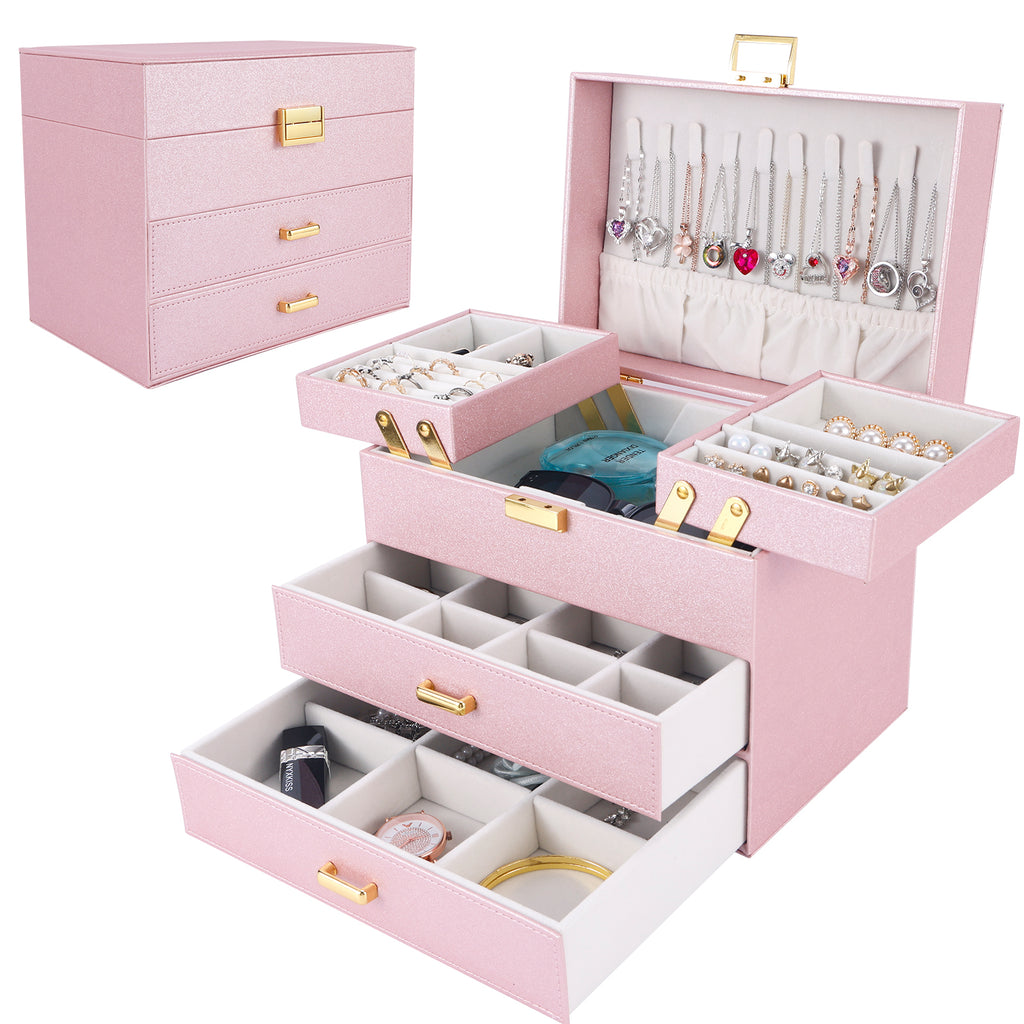 Compact Jewelry Organizer with Smart Layout(Gold)