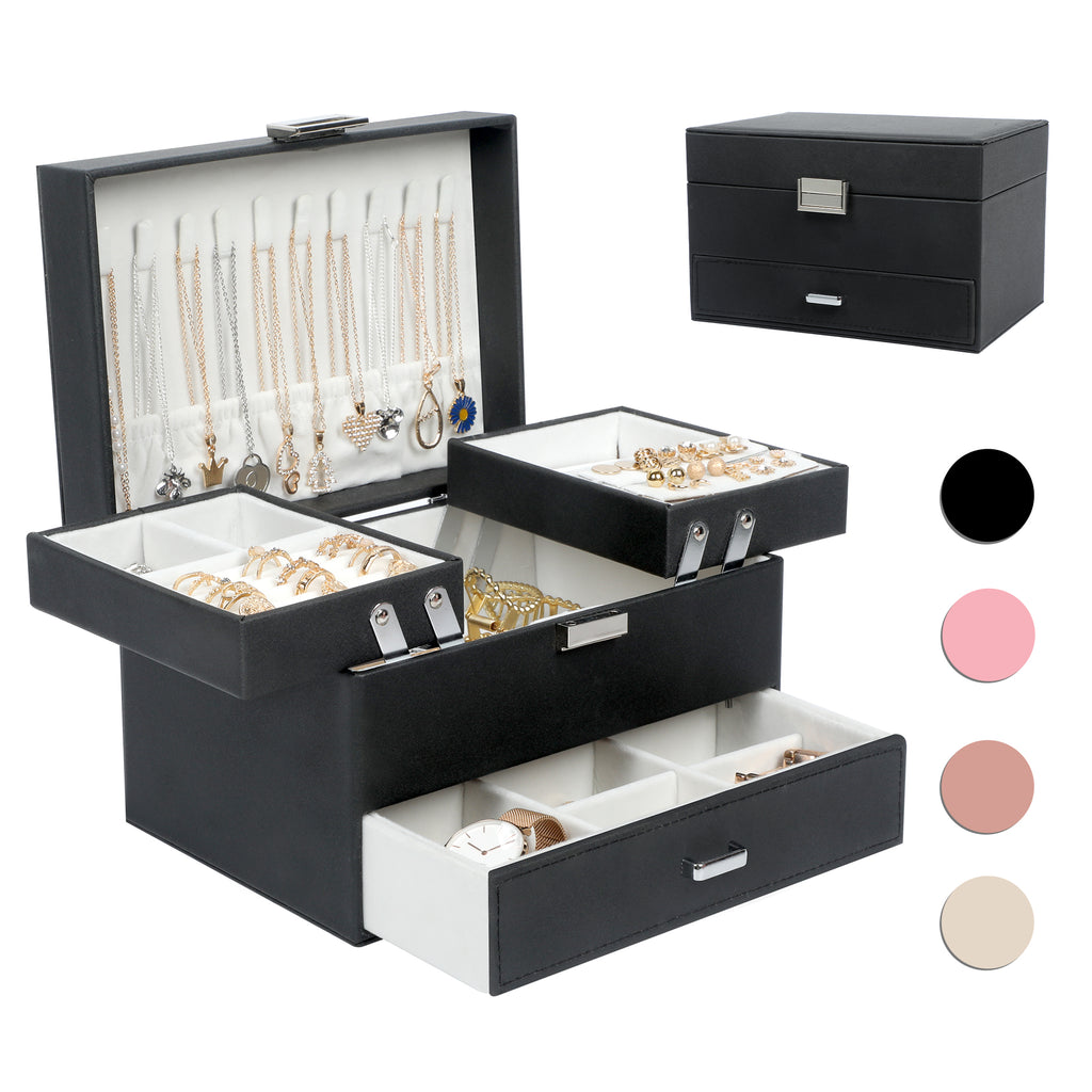 Expandable and compact jewelry storage box