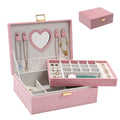 2-Layer Large Capacity Velvet Jewelry Organizer Box