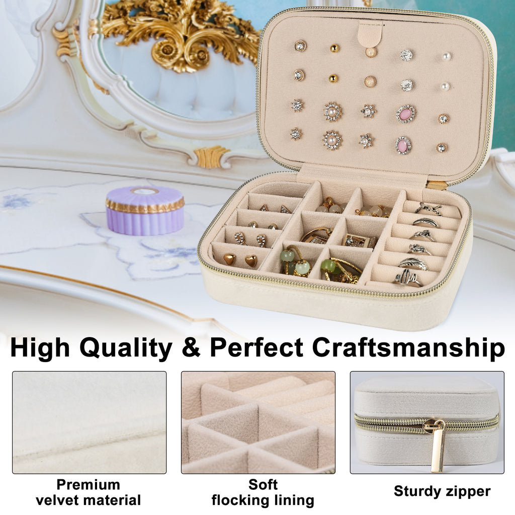Portable Velvet Travel Jewelry Storage Box