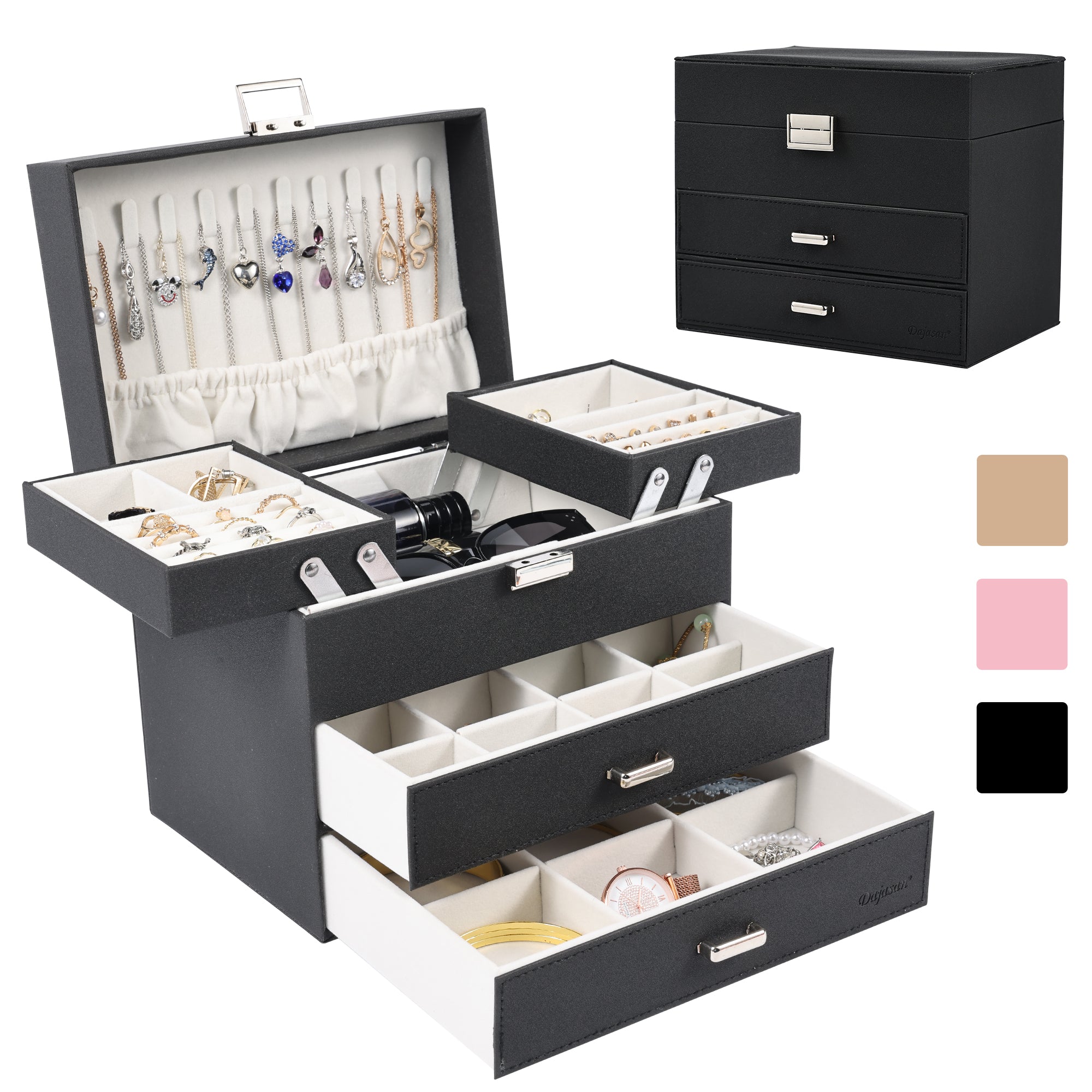 Compact Jewelry Organizer with Smart Layout(Silver)