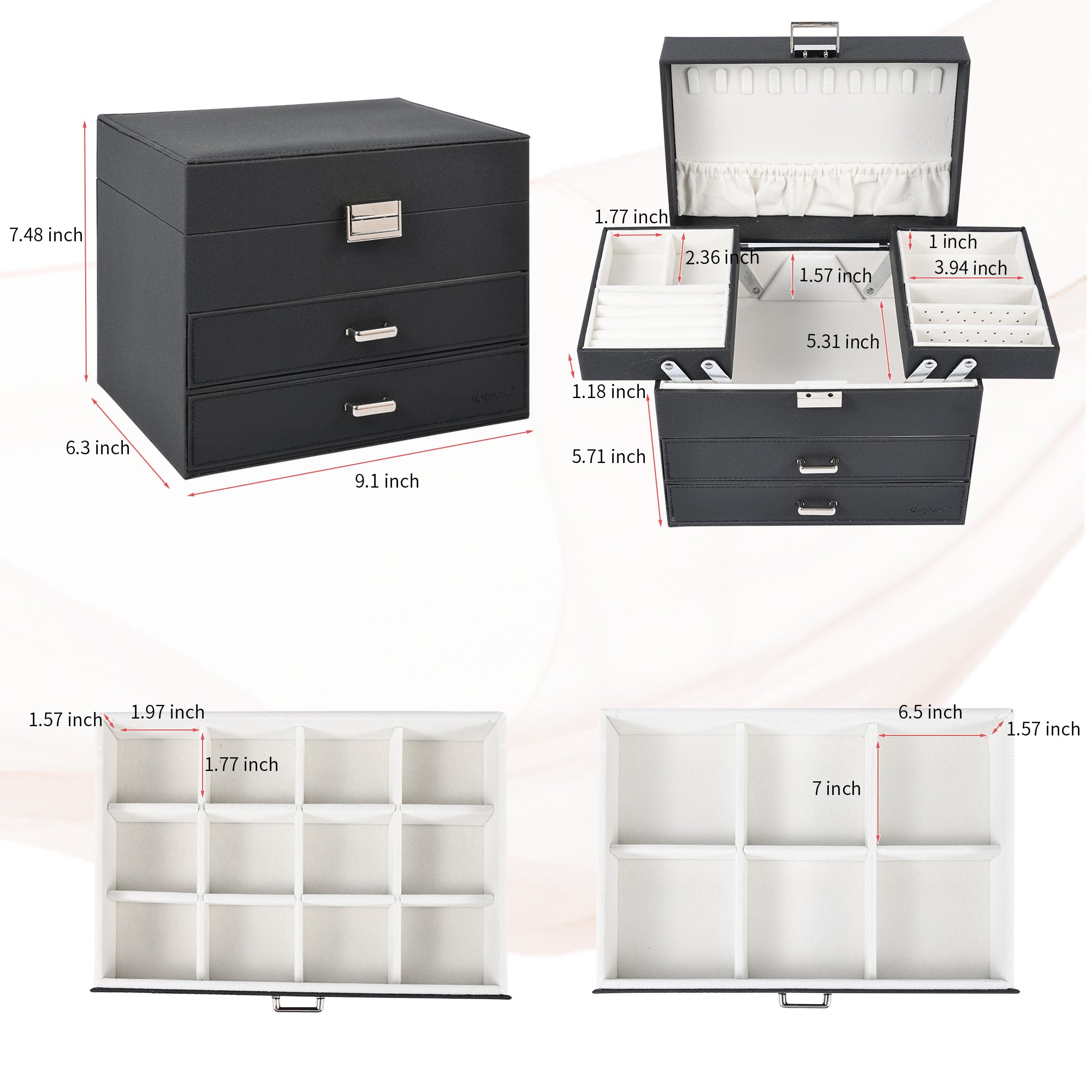 Compact Jewelry Organizer with Smart Layout(Silver)