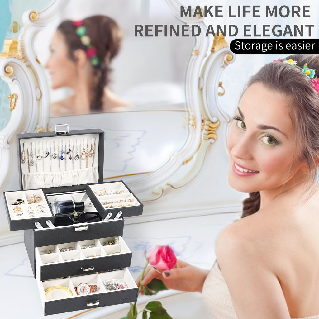 Compact Jewelry Organizer with Smart Layout(Silver)
