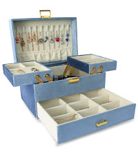 Expandable and compact jewelry storage box