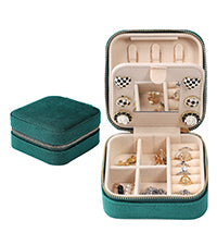 Mini three-layer jewelry storage box with a mirror