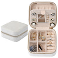 Mini three-layer jewelry storage box with a mirror