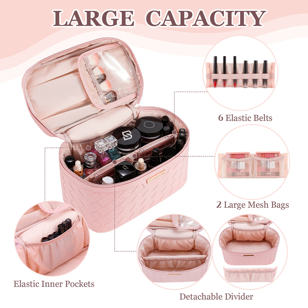 Waterproof PU leather large-capacity travel cosmetic bag
