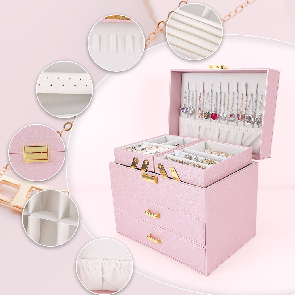Compact Jewelry Organizer with Smart Layout(Gold)