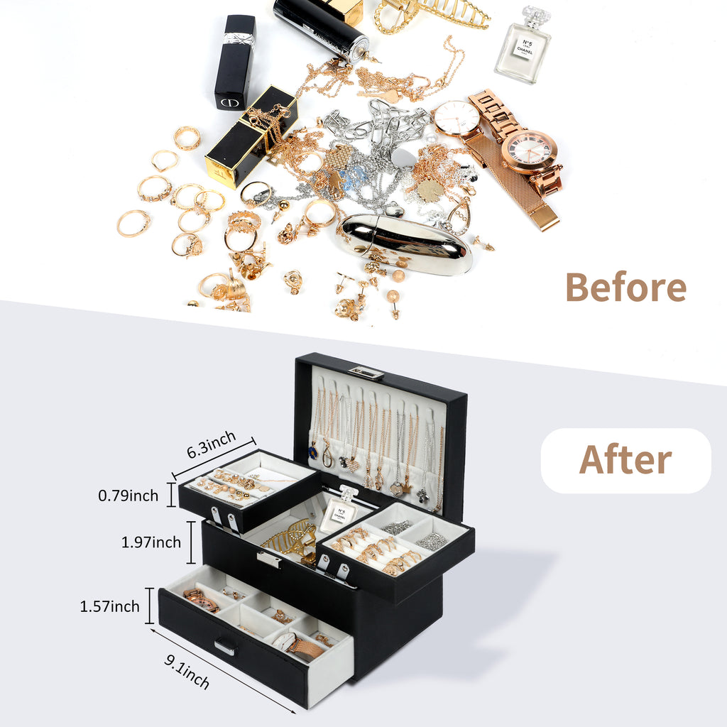 Expandable and compact jewelry storage box