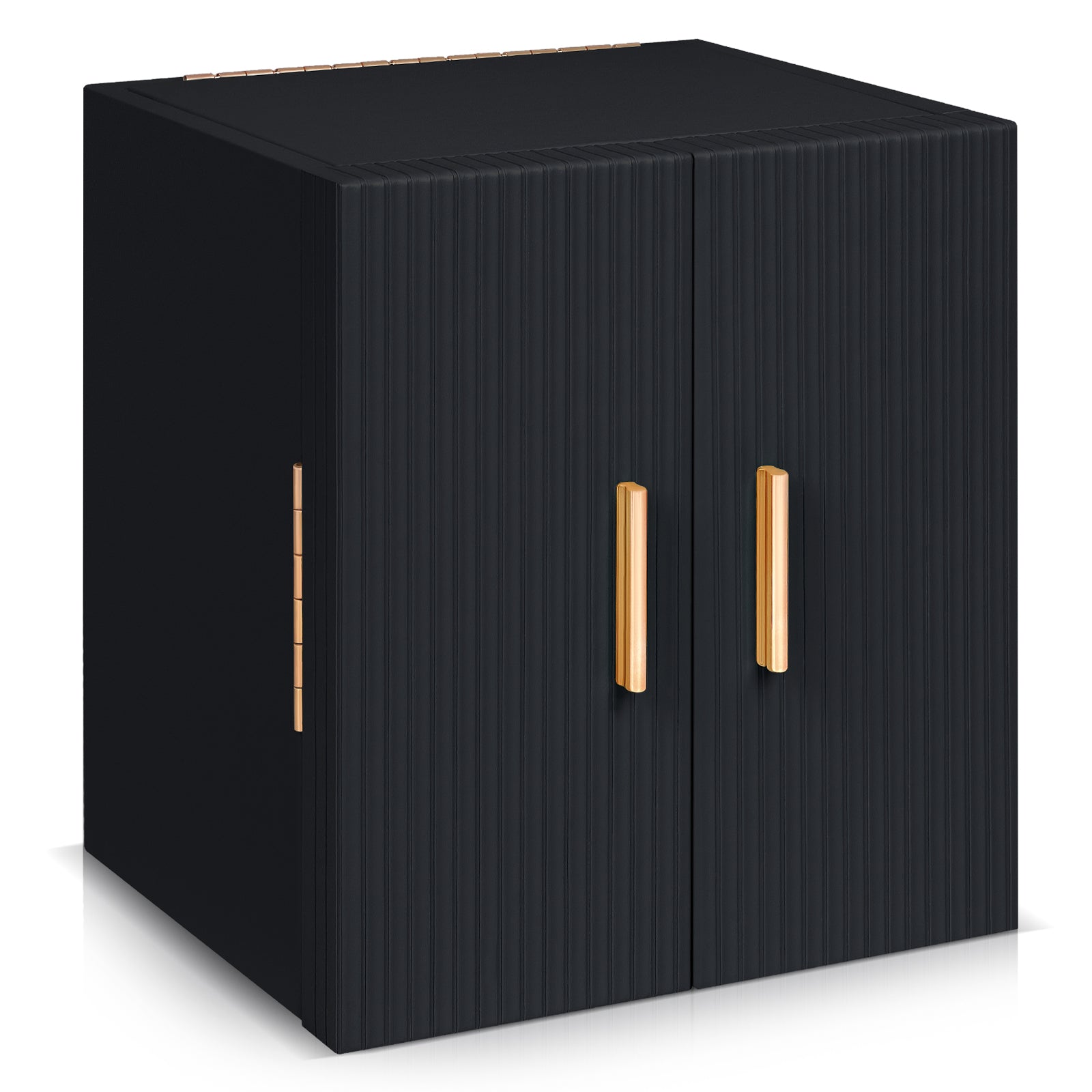 Double-door multi-functional jewelry storage box with a mirror