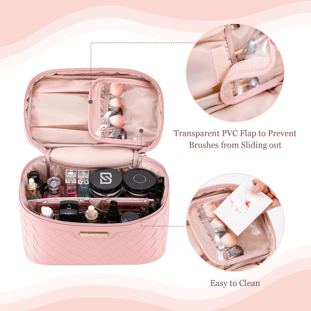 Waterproof PU leather large-capacity travel cosmetic bag