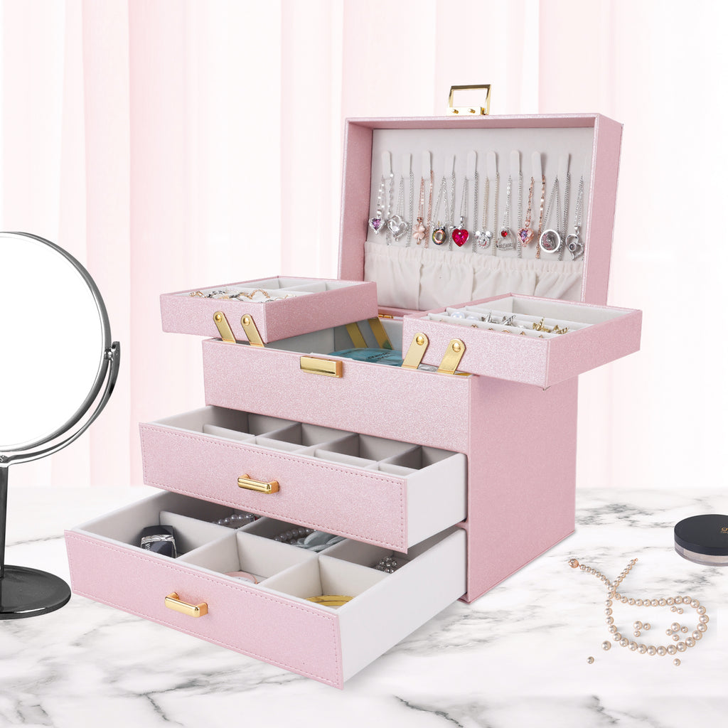 Compact Jewelry Organizer with Smart Layout(Gold)