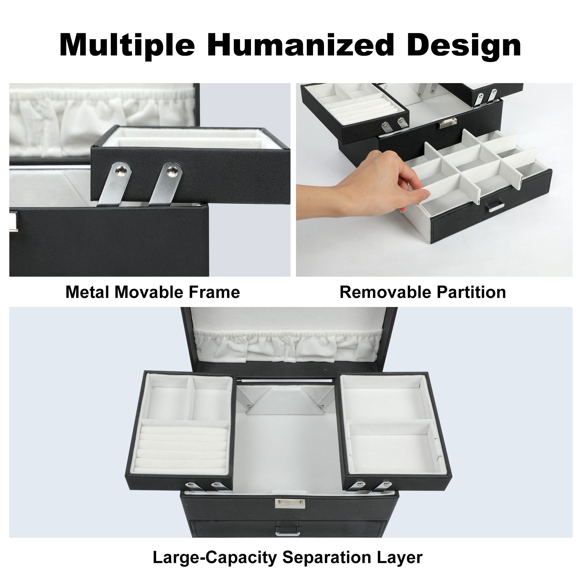 Expandable and compact jewelry storage box
