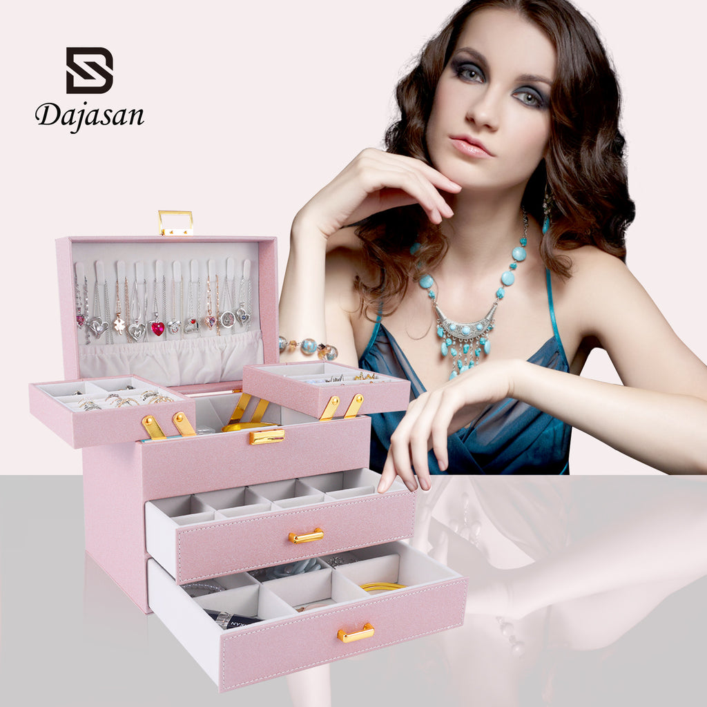Compact Jewelry Organizer with Smart Layout(Gold)