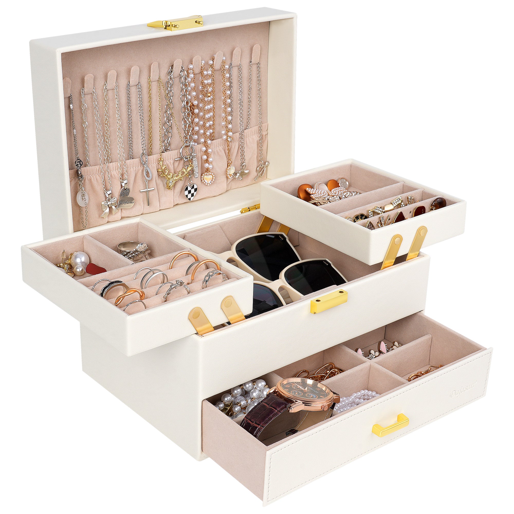 Expandable and compact jewelry storage box